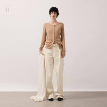 Load image into Gallery viewer, Beige Silk Wool Cardigan