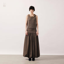 Load image into Gallery viewer, Smoky Brown Wool Tassel Top