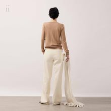 Load image into Gallery viewer, Beige Silk Wool Cardigan