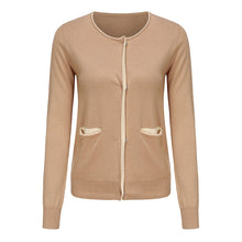 Load image into Gallery viewer, Beige Silk Wool Cardigan