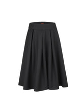画像をギャラリービューアに読み込む, Black Wool Pleated Skirt