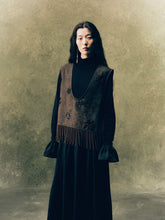 画像をギャラリービューアに読み込む, Umber Embroidery Fringe Vest