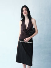 Load image into Gallery viewer, Black Fringe Skirt