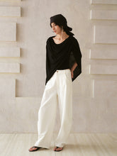 将图片加载到图库查看器,Black Wool Scarf Top