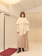 将图片加载到图库查看器,Ivory Wool Cozy Cap Coat