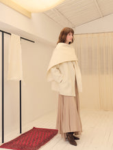 将图片加载到图库查看器,Ivory Wool Cozy Cap Coat