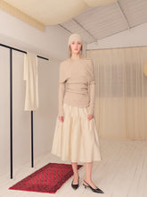 Load image into Gallery viewer, Almond Pleated Draped Top
