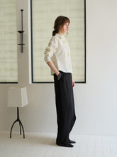 Load image into Gallery viewer, Black Silk Wool Layered Pants