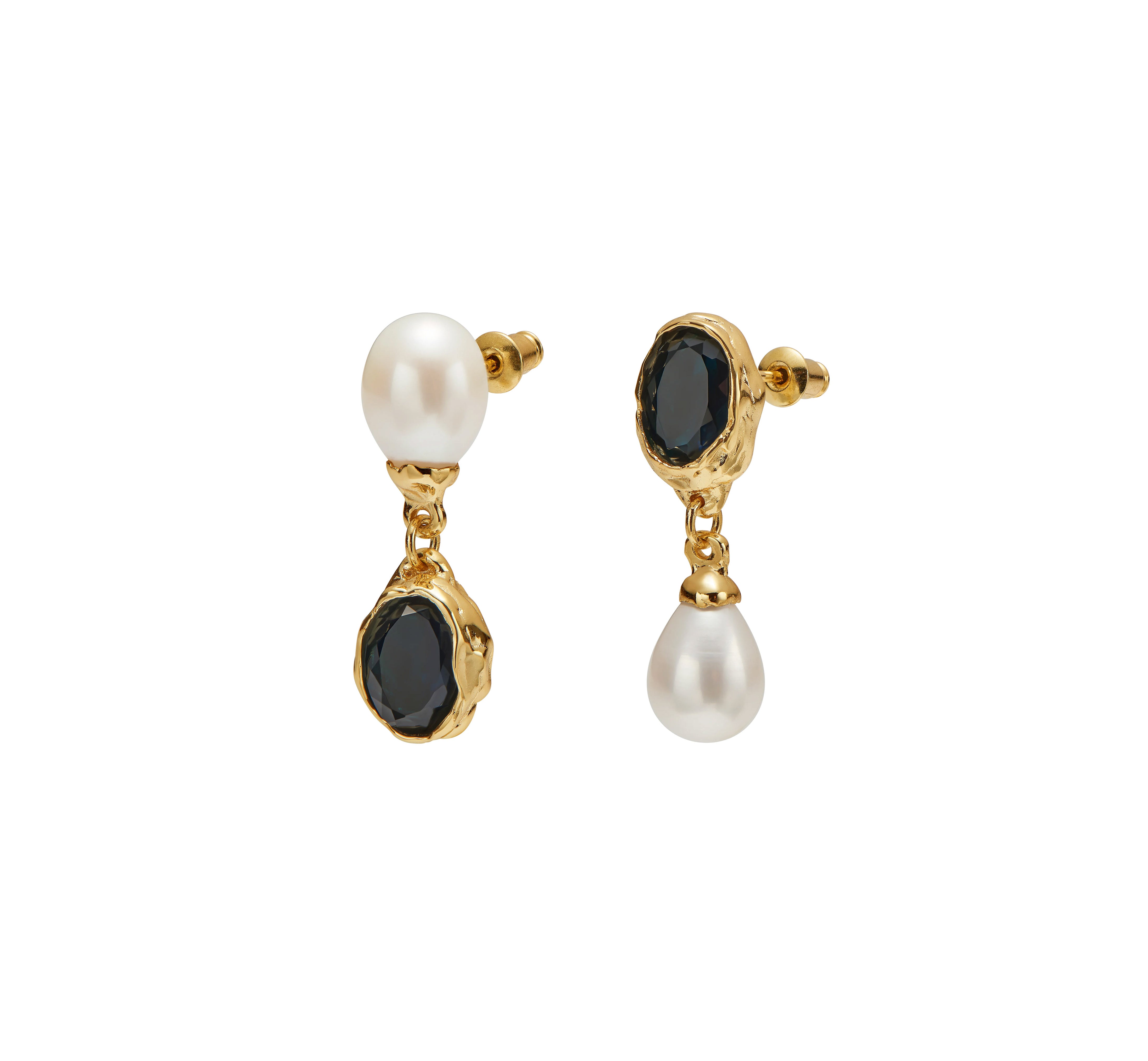 【MIDNIGHT MOMENT】curve pearl earring gold silver 正規品 Curve Pearl MIDNIGHT MOMENT.(ミッドナイトモーメント) - 海外