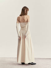 Load image into Gallery viewer, Wheat Strapless Dress (Gloves included)