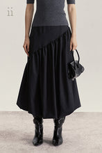 Load image into Gallery viewer, Charcoal Diagonal Skirt
