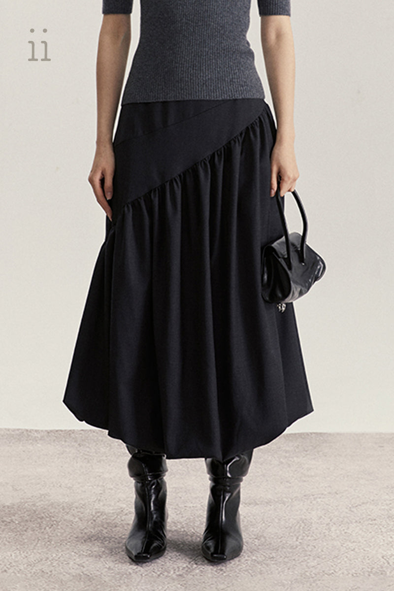 Charcoal Diagonal Skirt