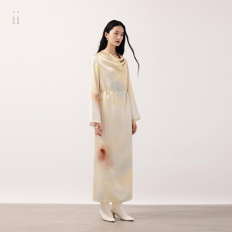 Haze Silk Flowing Dress