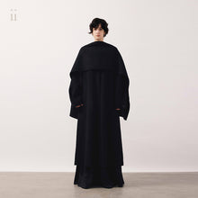 Load image into Gallery viewer, Black Cashmere Cape Coat
