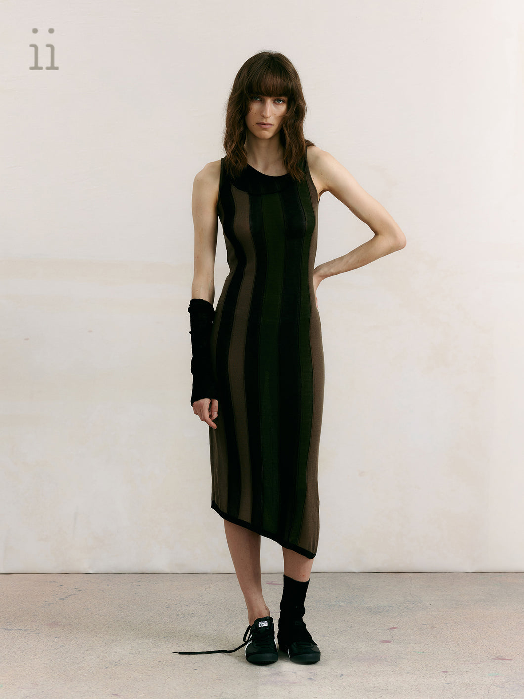 Basil Fragment Knit Dress