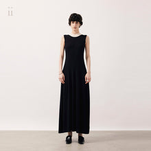 Load image into Gallery viewer, Black Silk Wool Dress
