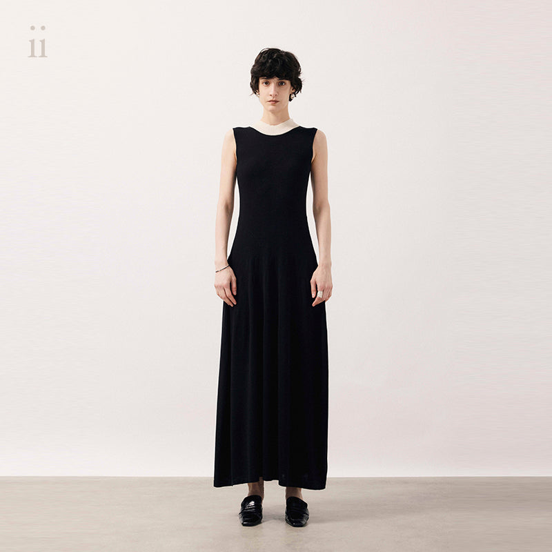 Black Silk Wool Dress