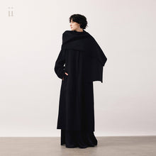 Load image into Gallery viewer, Black Cashmere Cape Coat

