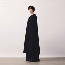 Load image into Gallery viewer, Black Cashmere Cape Coat

