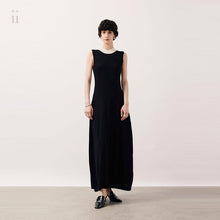 Load image into Gallery viewer, Black Silk Wool Dress
