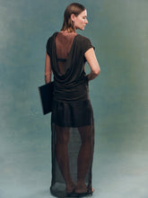 Carica l&#39;immagine nel visualizzatore di Gallery, Umber Low-neck Shadow Dress
