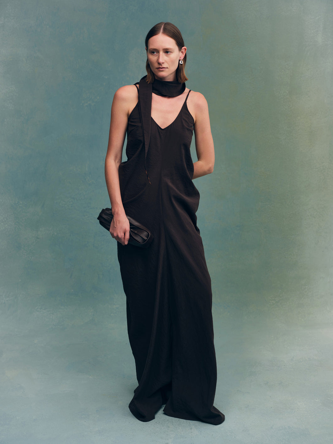 Umber Silk Silence Dress