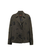 画像をギャラリービューアに読み込む, Umber Embroidery Wide Jacket
