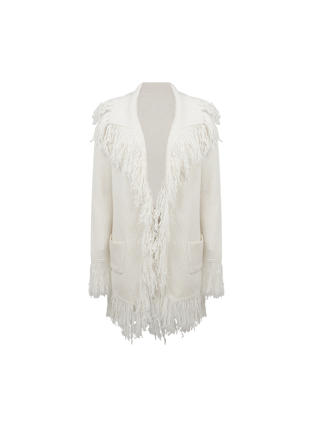 Cashmere Fringe Cardigan