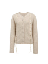 Load image into Gallery viewer, Oat Cashmere Beading Cardigan
