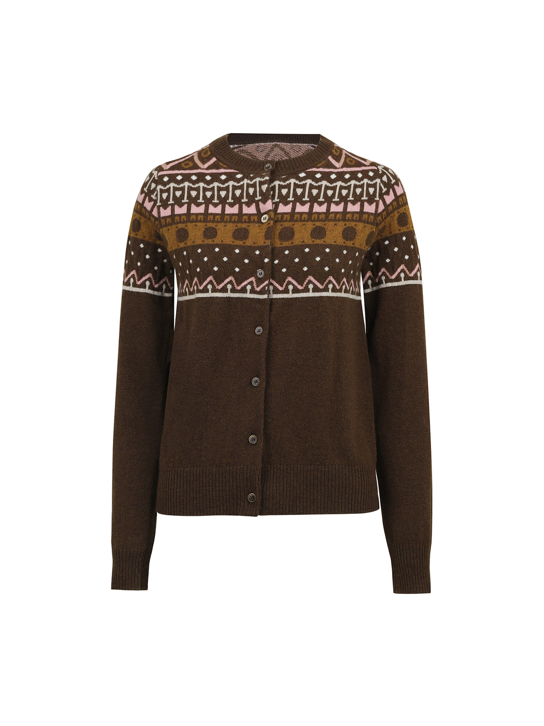 Walnut Cashmere Fair Cardigan