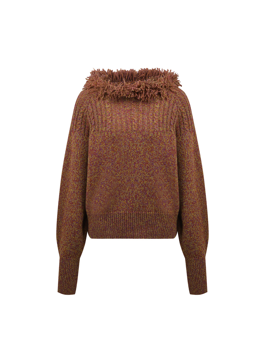 Pomegranate Fringe Sweater