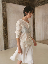 Load image into Gallery viewer, Ivory Weave Button Top
