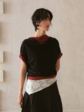Load image into Gallery viewer, Black Cozy Wide-neck Tee
