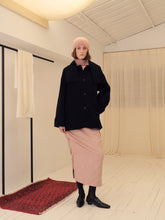将图片加载到图库查看器，Black Wool Knot Collar Coat
