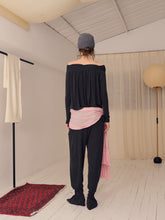 Load image into Gallery viewer, Stone Pleated Off-shoulder Top
