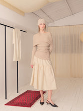 Load image into Gallery viewer, Almond Pleated Draped Top
