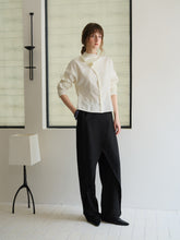 Load image into Gallery viewer, Black Silk Wool Layered Pants
