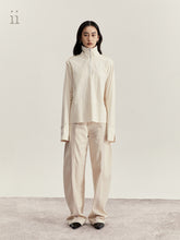 Load image into Gallery viewer, Ivory High Collar Top
