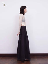 Load image into Gallery viewer, Black Pleated Maxi Skirt
