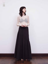 Load image into Gallery viewer, Black Pleated Maxi Skirt
