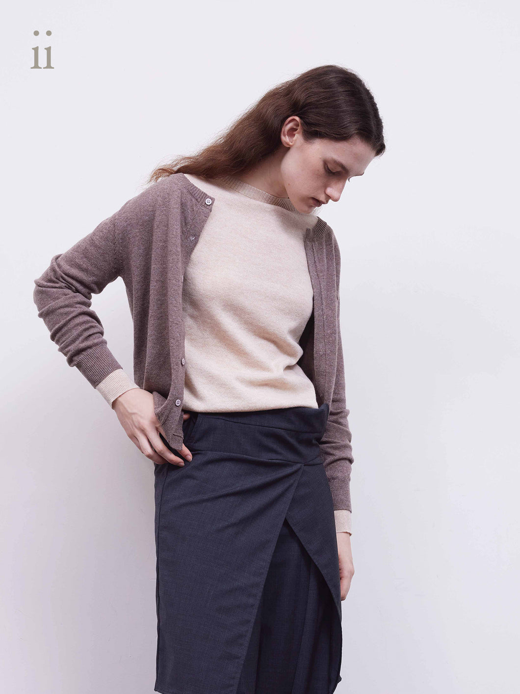 Taupe  Cashmere  Cardigan