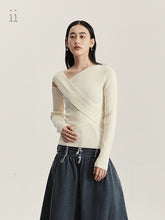 Load image into Gallery viewer, Ivory Wrap Knit Top
