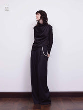 Load image into Gallery viewer, Black Wool Sunday Trousers
