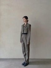 Load image into Gallery viewer, Charcoal Cropped Suit Set
