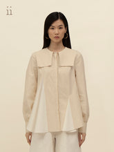 Load image into Gallery viewer, Rice Paper Square Collar Pleat Shirt
