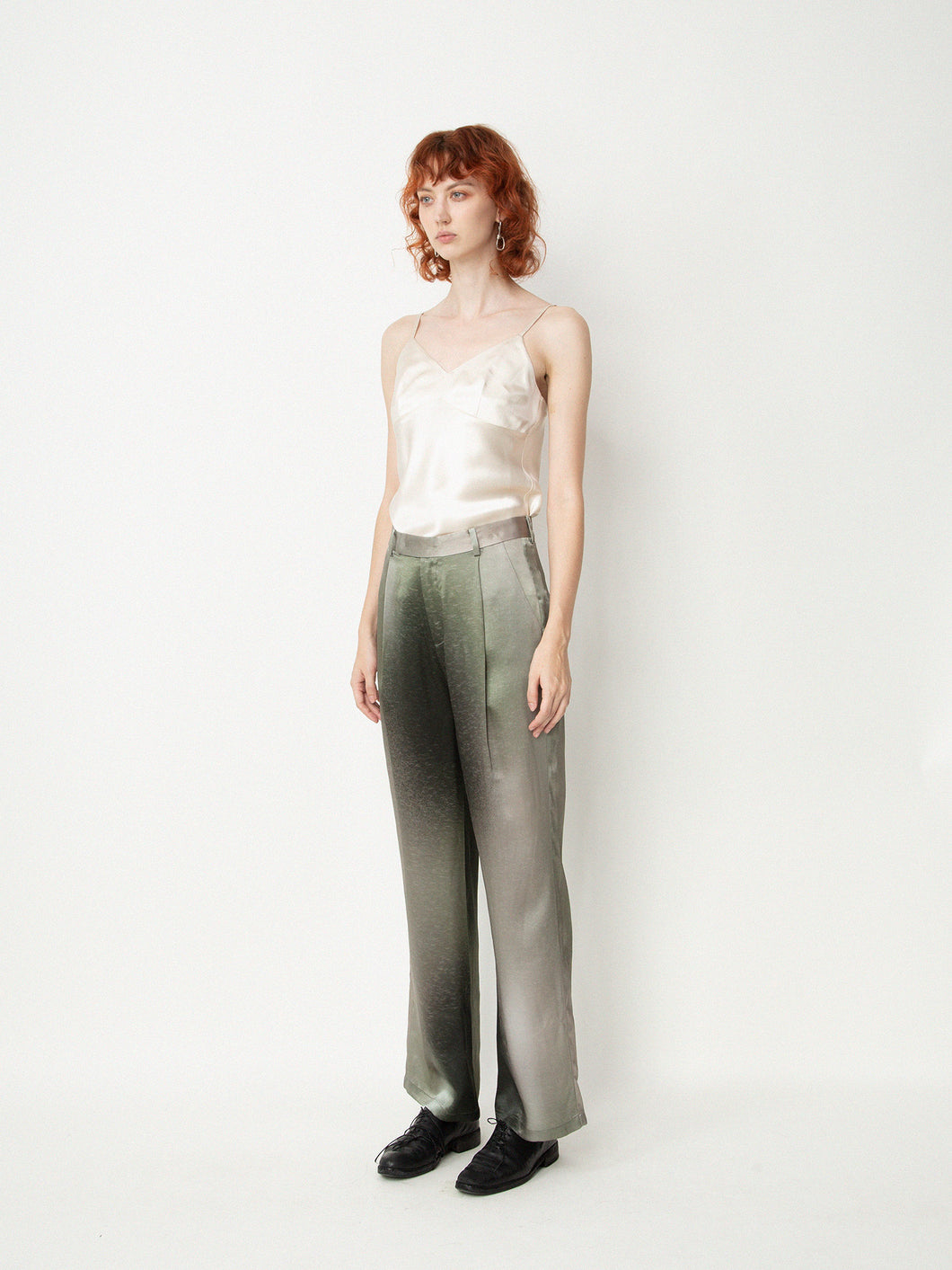 Silk Wide Leg Trousers