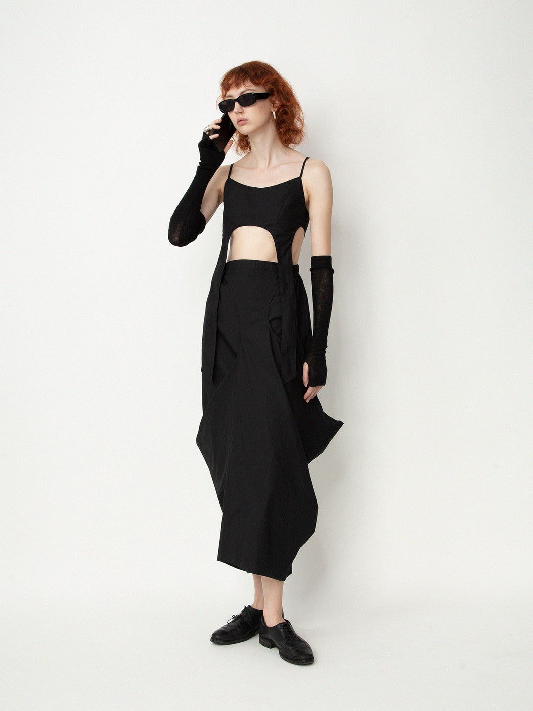 Black Cave Silhouette Dress